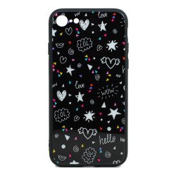 iPhone SE (2020) / 8 / 7 Design Tempered Glass Hybrid Case (Sparkly Heart)